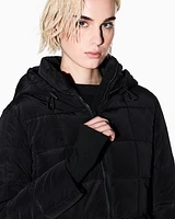 Armani Exchange - Wrinkled nylon jacket, Woman, Black, Size: