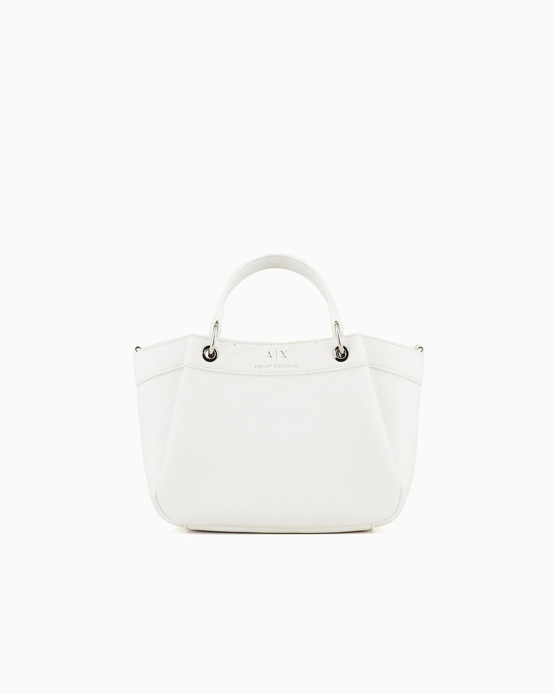 Armani Exchange - Small handbag with degradè shoulder strap, Woman, White, Size: TU