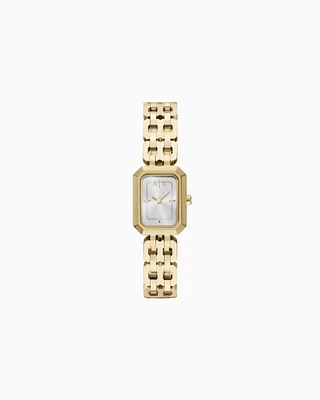 Armani Exchange -  Two-Hand Gold-Tone Stainless Steel Watch, Woman, Multicoloured, Size: TU