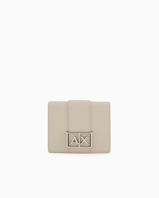 Armani Exchange - Small wallet with ASV logo, Woman, Beige, Size: TU