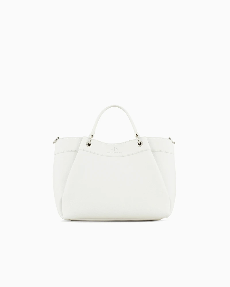 Armani Exchange - Medium handbag with degradè shoulder strap, Woman, White, Size: TU