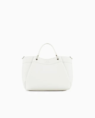 Armani Exchange - Medium handbag with degradè shoulder strap, Woman, White, Size: TU