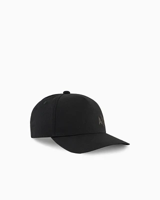 Armani Exchange - Cotton visor hat with logo, Man, Black, Size: TU