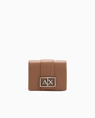 Armani Exchange - Small wallet with ASV logo, Woman, Camel, Size: TU