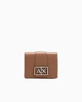 Armani Exchange - Small wallet with ASV logo, Woman, Camel, Size: TU