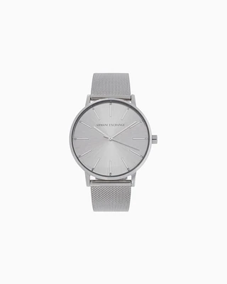 Armani Exchange - Three-hand stainless steel watch, Woman, Multicoloured, Size: TU