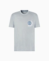 Armani Exchange - Regular fit T-shirt with logo and patch on the chest, Man, Grey, Size: