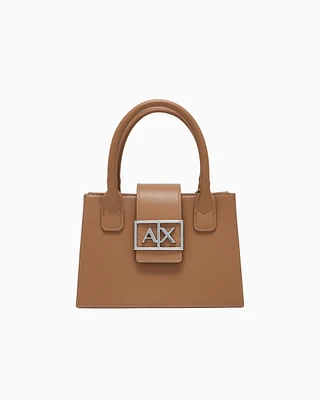 Armani Exchange - ASV Small Trapeze Handbag, Woman, Camel, Size: TU