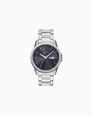 Armani Exchange -  Three-Hand Day-Date Stainless Steel Watch, Man, Multicoloured, Size: TU
