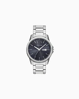 Armani Exchange -  Three-Hand Day-Date Stainless Steel Watch, Man, Multicoloured, Size: TU