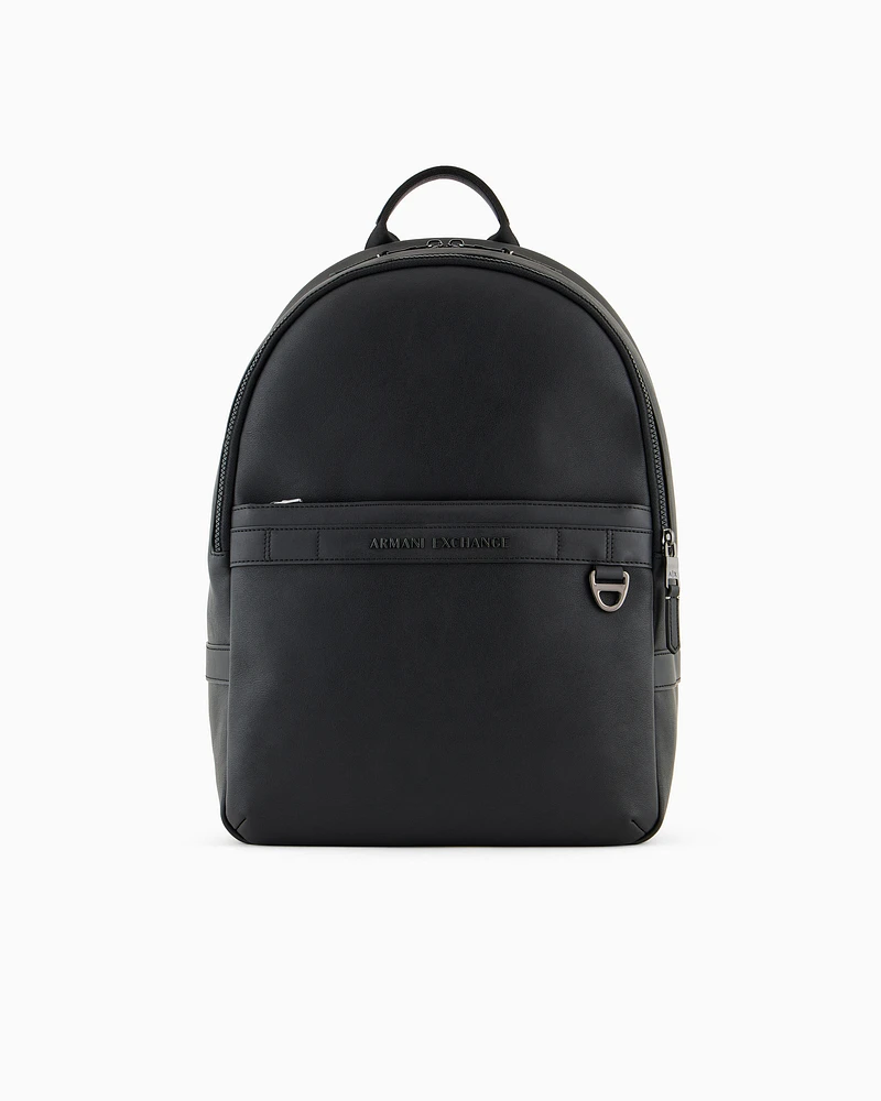 Armani Exchange - Backpack with external pocket with small hook, Man, Black, Size: TU