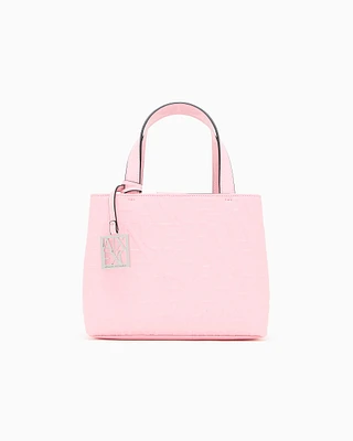 Armani Exchange - Small handbag with allover logo, Woman, Pink, Size: TU