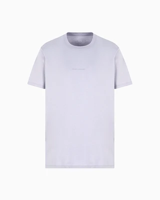 Armani Exchange - Regular fit mercerised cotton T-shirt, Man, Purple, Size: