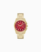 Armani Exchange -  Chronograph Gold-Tone Stainless Steel Watch, Man, Multicoloured, Size: TU
