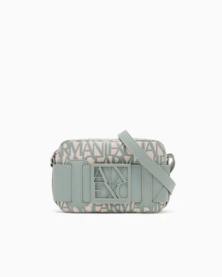 Armani Exchange - Camera case bag with contrasting detail, Woman, Green, Size: TU