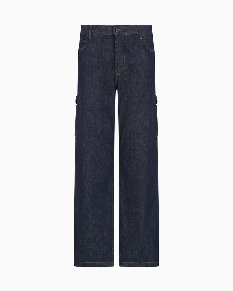 Armani Exchange - J87 regular fit jeans with side details, Man, Blue, Size: