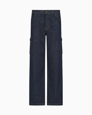 Armani Exchange - J87 regular fit jeans with side details, Man, Blue, Size: