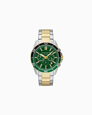 Armani Exchange -  Chronograph Two-Tone Stainless Steel Watch, Man, Multicoloured, Size: TU