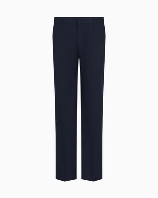 Armani Exchange - Straight cotton twill trousers, Man, Navy Blue, Size: