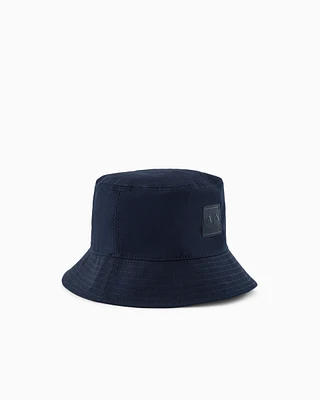 Armani Exchange - Bucket hat with Blue Edition ASV logo, Woman, Navy Blue, Size: