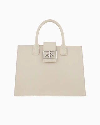 Armani Exchange - ASV Trapeze Handbag, Woman, Beige, Size: TU