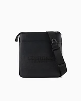 Armani Exchange - Flat shoulder bag with logo, Man, Black, Size: TU