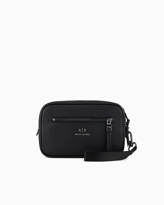 Armani Exchange - Beauty case with external drawstring, Man, Black, Size: TU