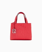 Armani Exchange - Small handbag with allover logo, Woman, Red, Size: TU