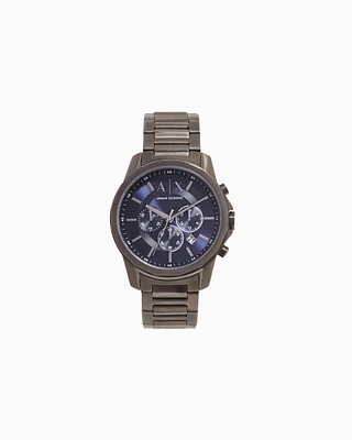 Armani Exchange - Gunmetal colored steel watch, Man, Multicoloured, Size: TU