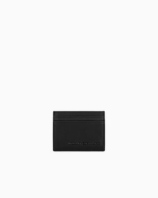 Armani Exchange - Two-tone card holder with logo, Man, Black, Size: TU