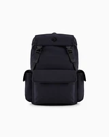 Armani Exchange - Rectangular backpack with external pockets, Man, Navy Blue, Size: TU