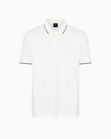 Armani Exchange - Regular fit mercerised cotton polo, Man, White, Size: