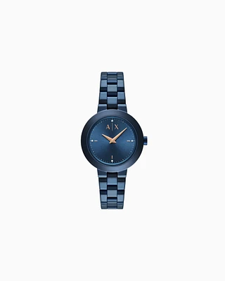 Armani Exchange - Armani Exchange Two-Hand Ocean Blue Stainless Steel Watch, Woman, Multicoloured, Size: TU