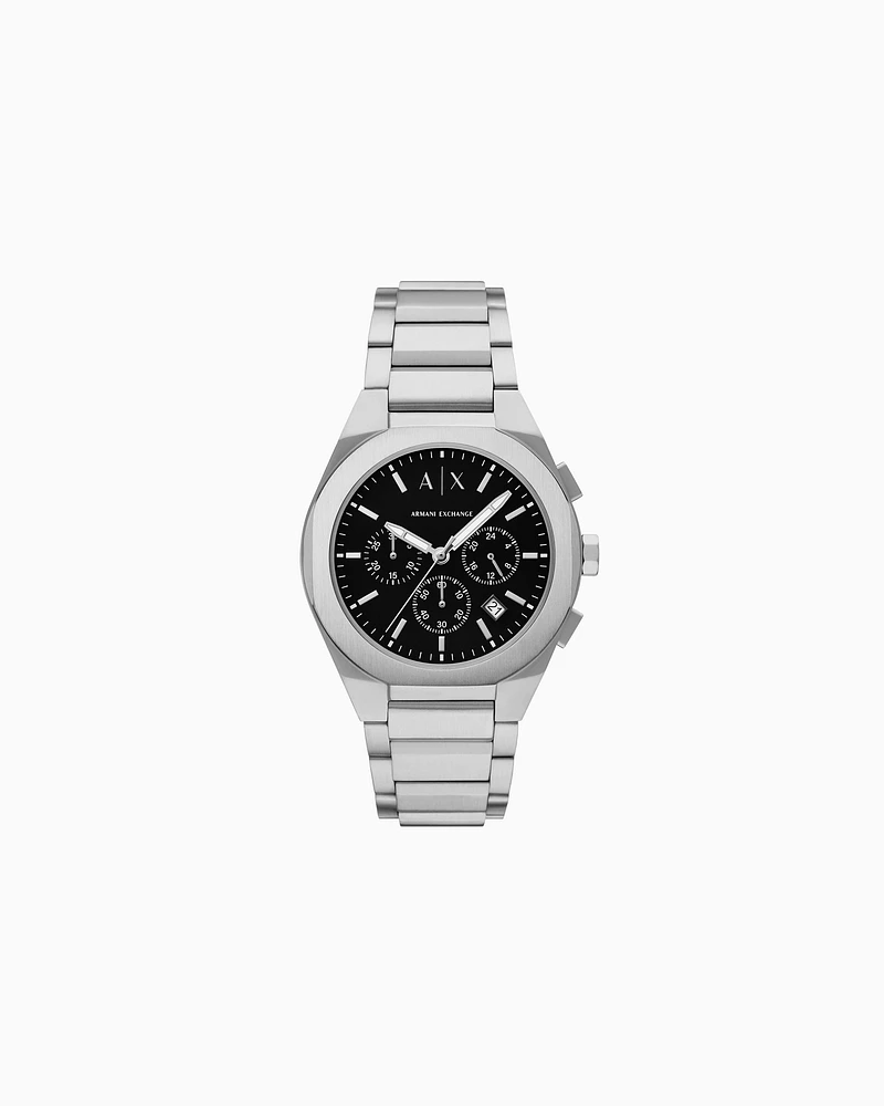 Armani Exchange - Chronograph Stainless Steel Watch, Man, Multicoloured, Size: TU
