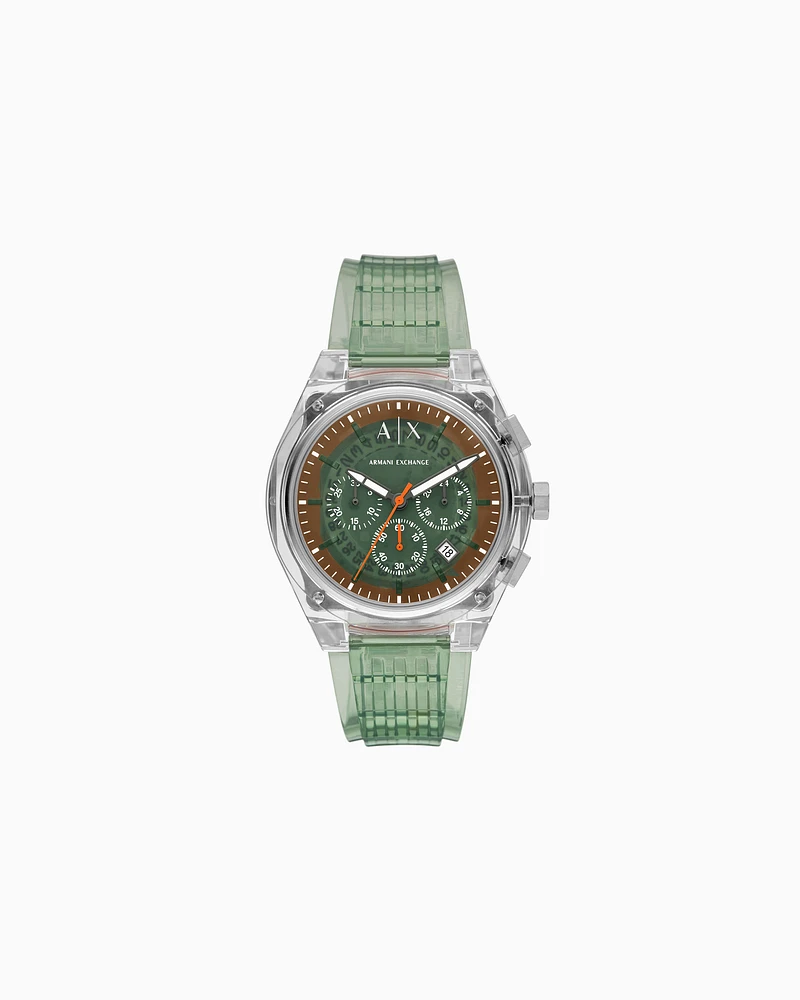 Armani Exchange -  Chronograph Green Watch, Man, Multicoloured, Size: TU