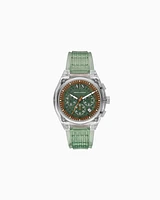 Armani Exchange -  Chronograph Green Watch, Man, Multicoloured, Size: TU