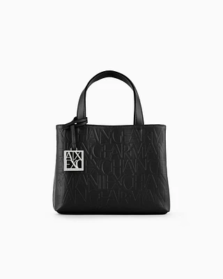 Armani Exchange - Small shopper with handles and shoulder strap, Woman, Black, Size: TU