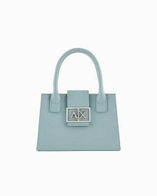Armani Exchange - ASV Small Trapeze Handbag, Woman, Light Blue, Size: TU