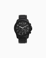 Armani Exchange - Armani Exchange Chronograph Black Stainless Steel Watch, Man, Multicoloured, Size: TU