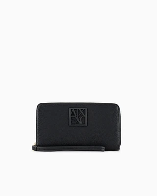 Armani Exchange - Horizontal wallet with ASV logo, Woman, Black, Size: TU