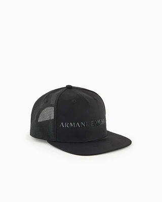 Armani Exchange - Hat with mesh insert, Man, Black, Size: TU