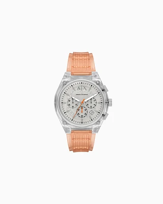 Armani Exchange -  Chronograph Orange Watch, Man, Multicoloured, Size: TU