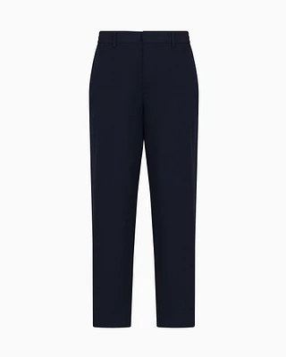 Armani Exchange - Stretch cotton chinos, Man, Navy Blue, Size: