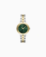 Armani Exchange -  Two-Hand Two-Tone Stainless Steel Watch, Woman, Multicoloured, Size: TU