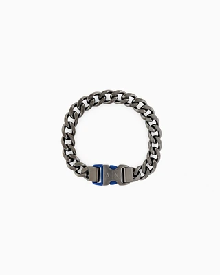 Armani Exchange -  Gunmetal Stainless Steel Chain Bracelet, Man, Multicoloured, Size: TU
