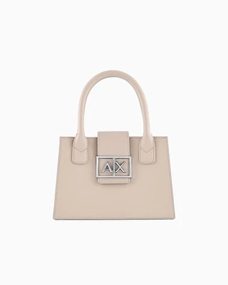 Armani Exchange - ASV Small Trapeze Handbag, Woman, Beige, Size: TU