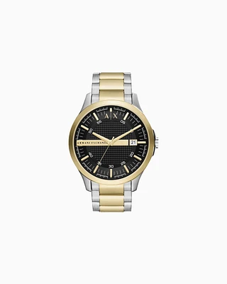 Armani Exchange - Three-hand movement watch with date display, Man, Multicoloured, Size: TU