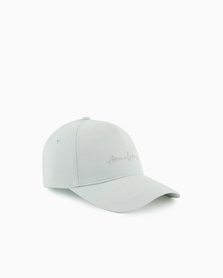 Armani Exchange - Cotton Visor Hat, Woman, Light Blue, Size: TU
