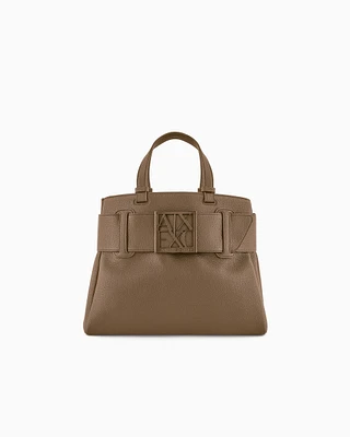 Armani Exchange - Handbag with ASV logo detail, Woman, Brown, Size: TU
