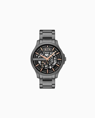 Armani Exchange -  Chronograph Black Stainless Steel Watch, Man, Multicoloured, Size: TU
